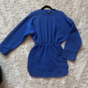 MISSGUIDED blue mini sweater dress, size UK8
